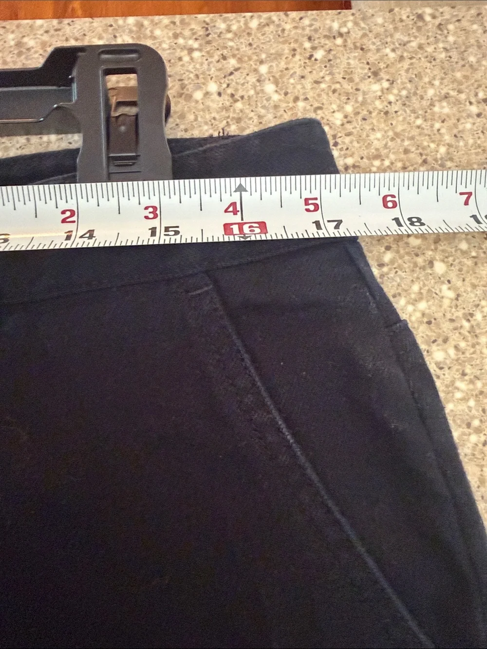 Talbots Black Pencil Skirt with Button Accent